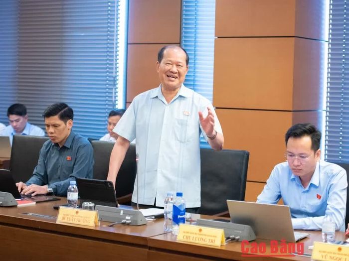 Đại biểu Bế Xuân Trường, Phó Chủ tịch Ủy ban Trung ương MTTQ Việt Nam, Chủ tịch Hội Cựu chiến binh Việt Nam phát biểu thảo luận.