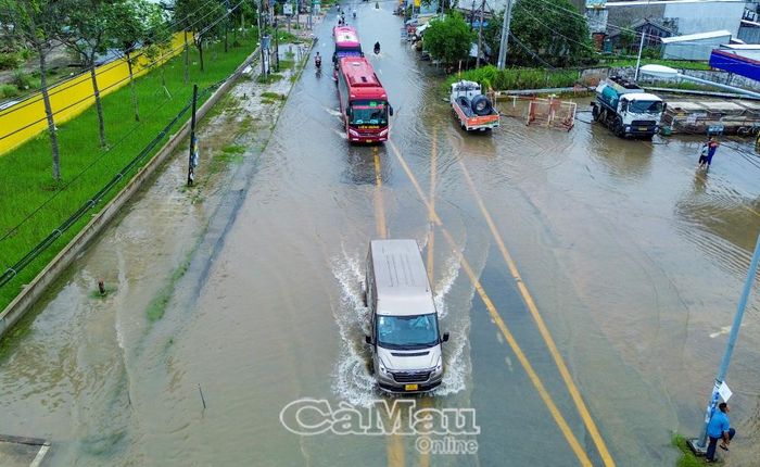 Triều cường gây ngập tại các đô thị trung tâm tỉnh Cà Mau, đặt ra yêu cầu cấp thiết về giải pháp chống ngập thích ứng với biến đổi khí hậu.