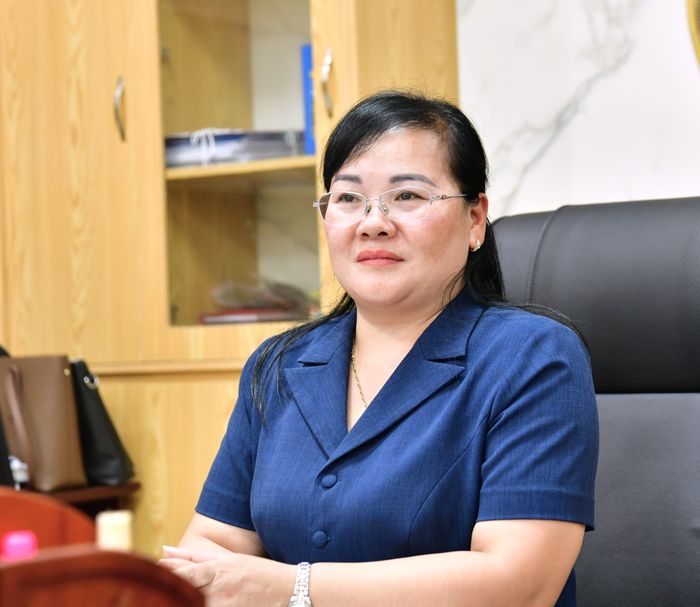 Bà Quan Hồng Lam - Chủ tịch UBND xã Bảo Lạc, tỉnh Cao Bằng. Ảnh: Nguyễn Ly