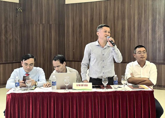 Ông Lê Ngọc Hải Phó Chủ tịch hội Hiệp hội Sầu riêng Đắk Lắk, phát biểu tại diễn đàn.