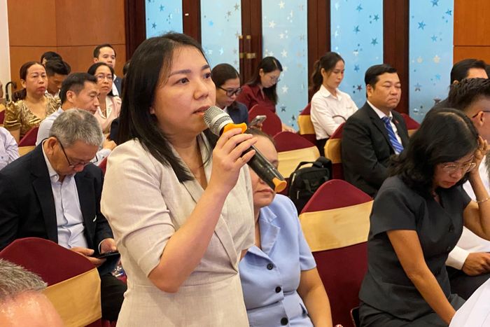 Đại diện các doanh nghiệp nêu ý kiến. (Ảnh: Đại Việt)