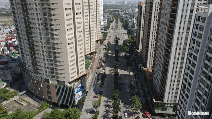 Đoạn từ Đại lộ Thăng Long đến đường trục phía Nam dài khoảng 9,5km hiện đã cơ bản hình thành.
