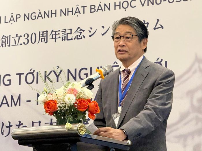 Đại sứ Nhật Bản tại Việt Nam Ito Naoki phát biểu tại hội thảo. Ảnh: Kiều Thoan Thu