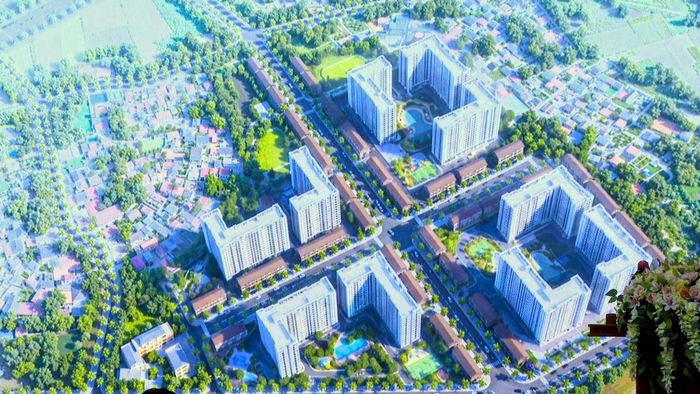 Phối cảnh quy hoạch dự án. Ảnh chụp màn hình