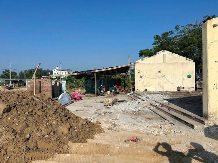 Hiện trạng dự án còn vướng mắc trên địa bàn các xã Hoằng Tiến và Hoằng Thanh. Ảnh: Gia Hân.