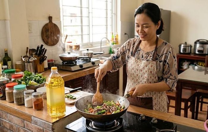 Nhiều người chuyển từ mỡ lợn sang dầu thực vật khi giảm cân. Ảnh: AI.