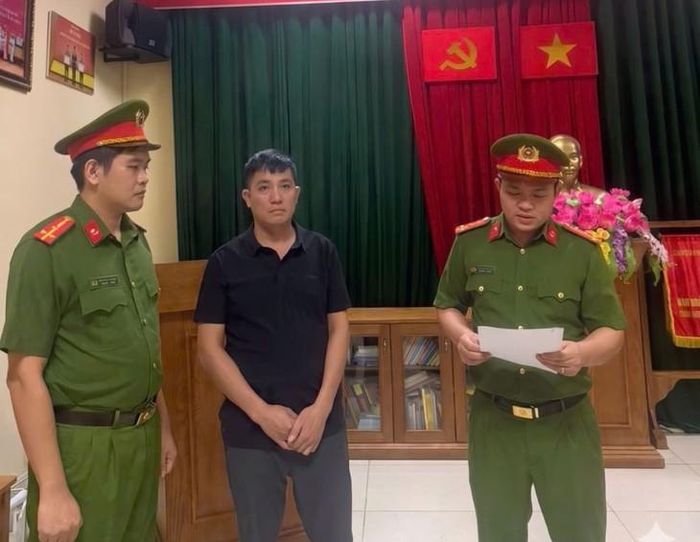 Cơ quan Cảnh sát điều tra ra quyết định khởi tố đối với Trần Văn Thành. Ảnh: Công an tỉnh Phú Thọ