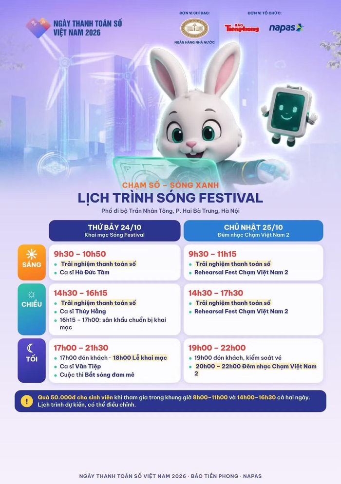 "Điểm danh" lịch trình tại Sóng Festival 2026.