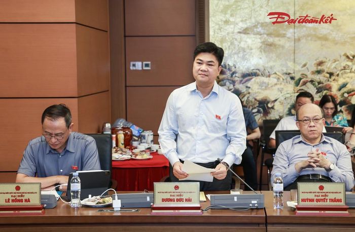 Ông Dương Đức Hải phát biểu tại Tổ 1 (Ảnh: Quang Vinh)