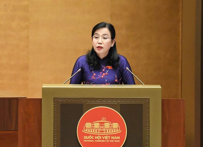 Chủ nhiệm Ủy ban Khoa học, Công nghệ và Môi trường của Quốc hội Nguyễn Thanh Hải trình bày báo cáo thẩm tra