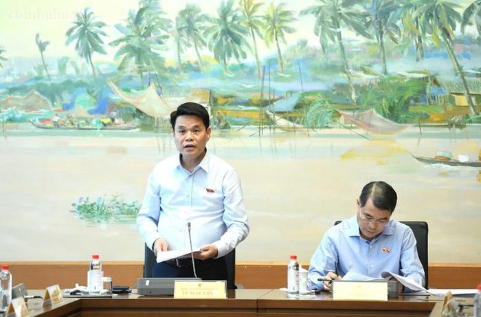 Đại biểu Quốc hội thành phố Hải Phòng Lê Ngọc Châu phát biểu - Ảnh: chinhphu.vn/Nhật Bắc