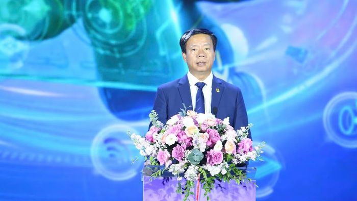 Ông Nguyễn Quang Minh, Tổng Giám đốc NAPAS, Phó Trưởng Ban Tổ chức phát biểu. (Ảnh: Việt Phong)