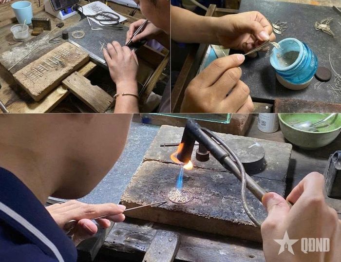 Mỗi tác phẩm đậu bạc được kết tinh từ sự kiên nhẫn và những thao tác tỉ mỉ của người thợ.