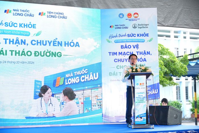  Ông Nguyễn Công Quan Chủ tịch UBND phường Chánh Phú Hòa phát biểu tại chương trình 