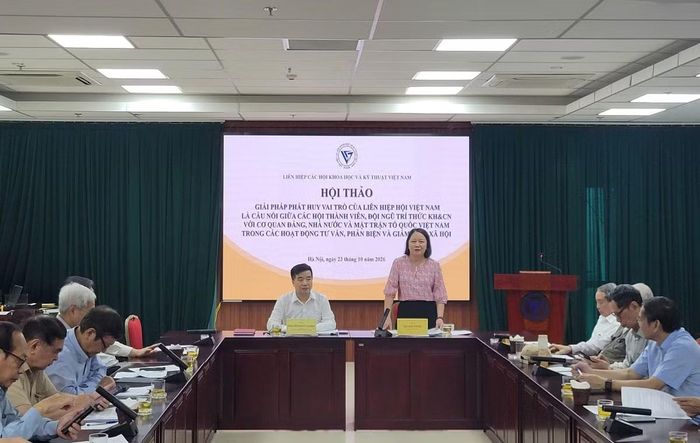Hội thảo do Tổng Thư ký VUSTA Nguyễn Quyết Chiến và Trưởng ban Tư vấn, phản biện VUSTA Bùi Kim Tuyến đồng chủ trì