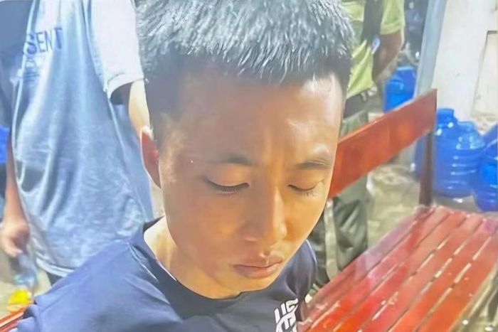 Lê Văn Cường tại thời điểm bị lực lượng chức năng bắt giữ (Ảnh: Công an tỉnh Khánh Hòa).