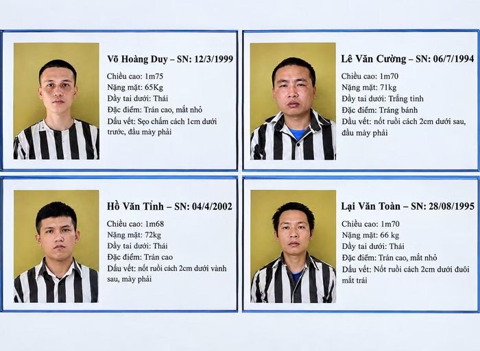 4 phạm nhân trốn trại A2- Bộ Công an, ở Khánh Hòa