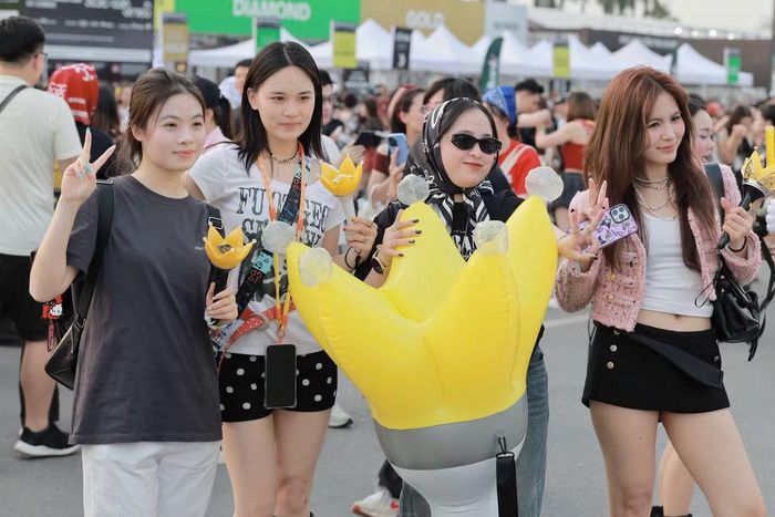Một số fan cho biết đã đặt riêng những lightstick khổng lồ để cổ vũ ba thành viên Big Bang.