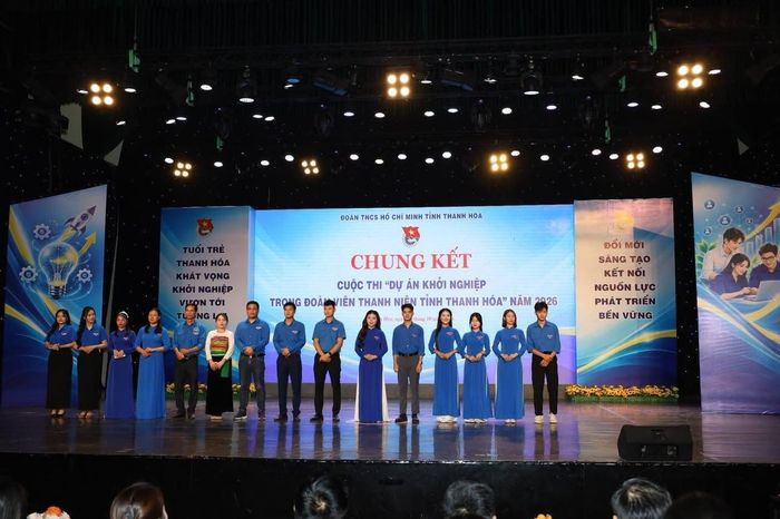 10 thí sinh tham gia chung kết cuộc thi dự án khởi nghiệp trong đoàn viên thanh niên tỉnh Thanh Hóa năm 2026. Ảnh: TTTH