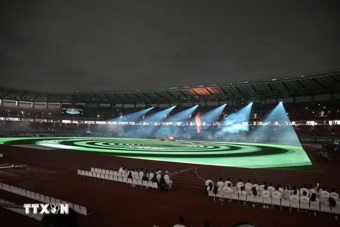 Quang cảnh lễ bế mạc Đại hội Thể thao Người khuyết tật châu Á (Asian Para Games) lần thứ 5 tại Nagoya, Nhật Bản ngày 24/10/2026. (Ảnh: THX/TTXVN phát)