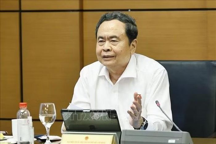 Chủ tịch Quốc hội Trần Thanh Mẫn, đại biểu Quốc hội TP Hồ Chí Minh phát biểu. Ảnh: Doãn Tấn/TTXVN