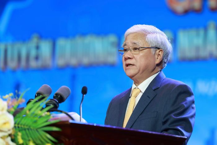 Ông Đỗ Văn Chiến, Ủy viên Bộ Chính trị, Phó Chủ tịch Thường trực Quốc hội phát biểu tại chương trình.