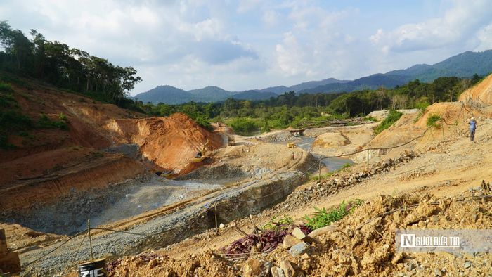 Khu vực đang thi công dự án hồ chứa nước Ka Pét.