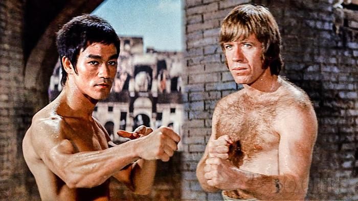 Màn giao đấu giữa Lý Tiểu Long và Chuck Norris trong Mãnh Long Quá Giang trở thành một trong những trận chiến kinh điển của điện ảnh võ thuật.