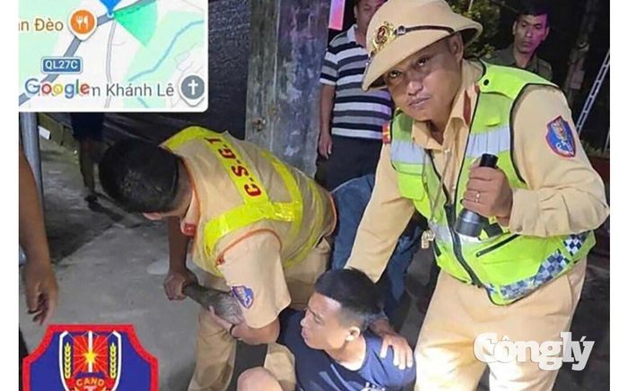 CSGT Khánh Hòa bắt giữ đối tượng.