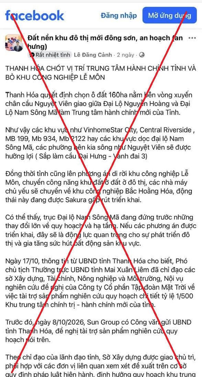 Thông tin không chính xác lan truyền trên mạng xã hội.