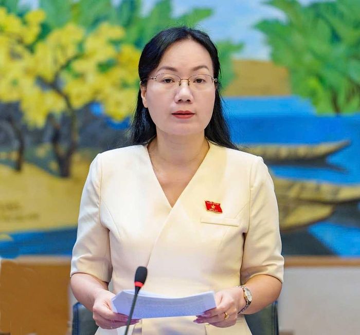  Đại biểu Đỗ Thị Việt Hà phát biểu thảo luận. 