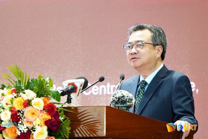 Trưởng ban Chính sách, chiến lược Trung ương Nguyễn Thanh Nghị phát biểu đề dẫn phiên toàn thể diễn đàn. Ảnh: VINH ANH