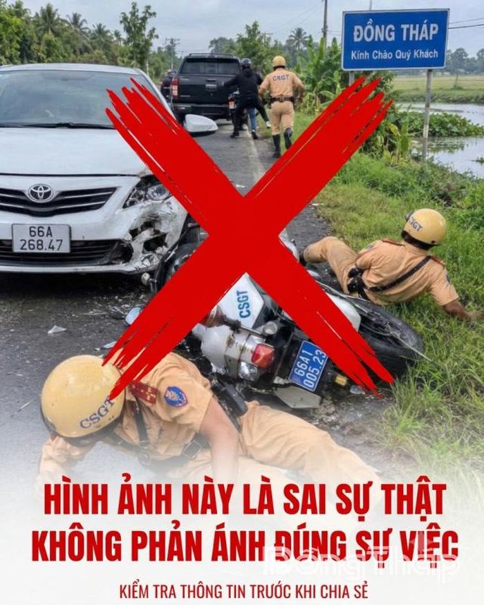 Hình ảnh chia sẻ sai sự thật.