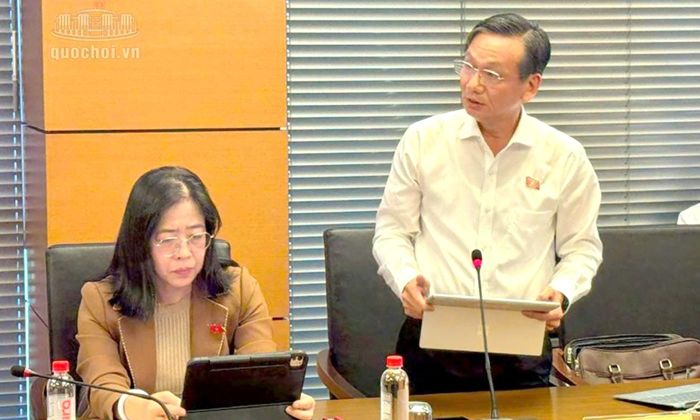 Đại biểu Đoàn Hùng Vũ phát biểu thảo luận