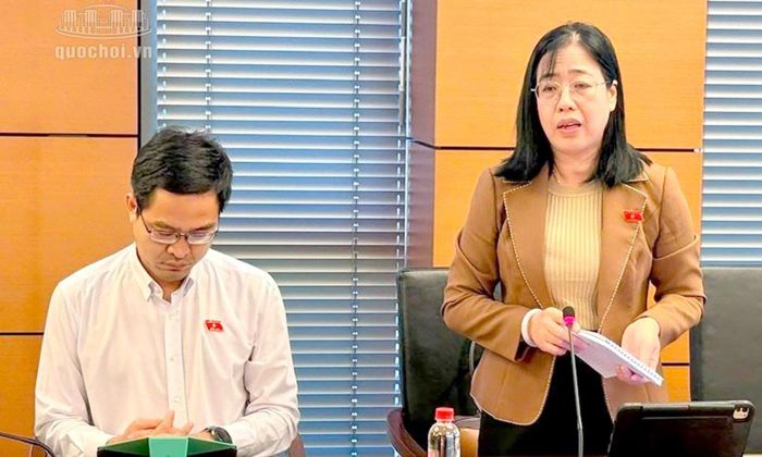 Đại biểu Nguyễn Thị Hồng Phượng phát biểu thảo luận