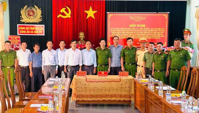 Đak Pơ phối hợp bảo đảm an toàn trường học. Ảnh: Nguyễn Tú