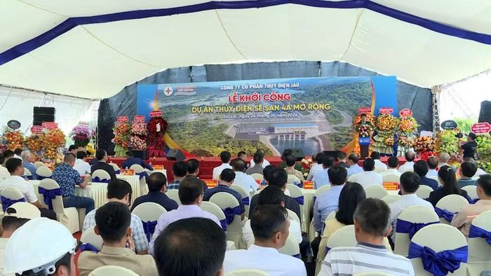  Quang cảnh lễ khởi công Dự án Thủy điện Sê San 4A mở rộng. Ảnh: Huy Toàn 