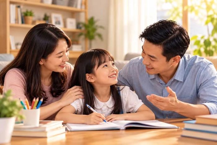  Gia đình là môi trường đầu tiên hình thành nhân cách của trẻ. Ảnh minh họa: AI 