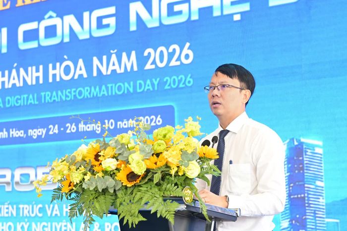 Đồng chí Nguyễn Thanh Hà phát biểu tại lễ khai mạc ngày hội.
