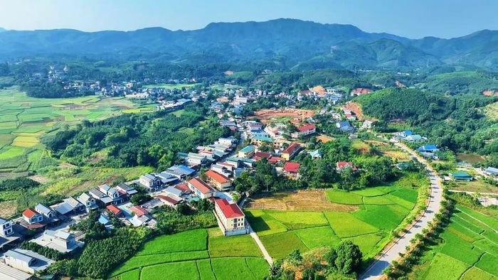 Quang cảnh xã Bảo Ái nhìn từ trên cao.