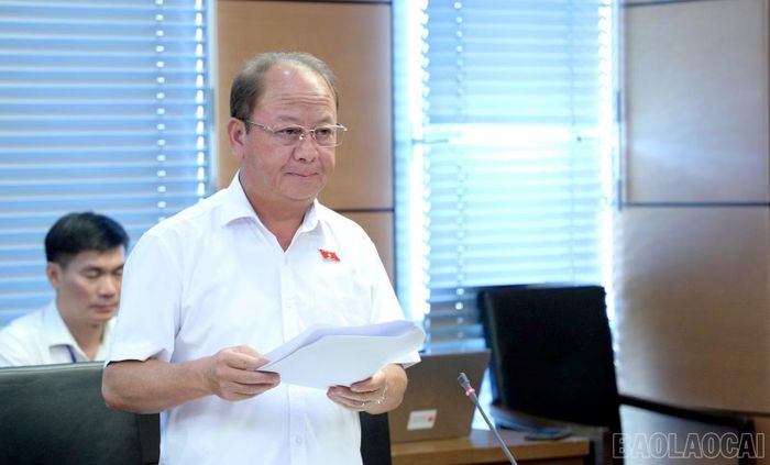 Đại biểu Sùng A Lềnh tham gia góp ý dự án Luật sửa đổi, bổ sung một số điều của Luật Bảo vệ môi trường.
