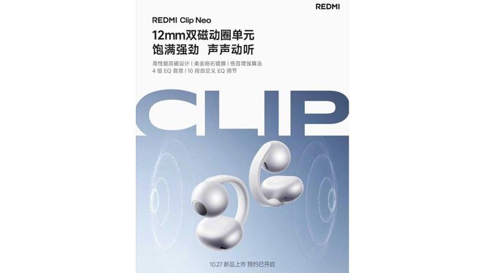 Teaser chính thức của Redmi Clip Neo