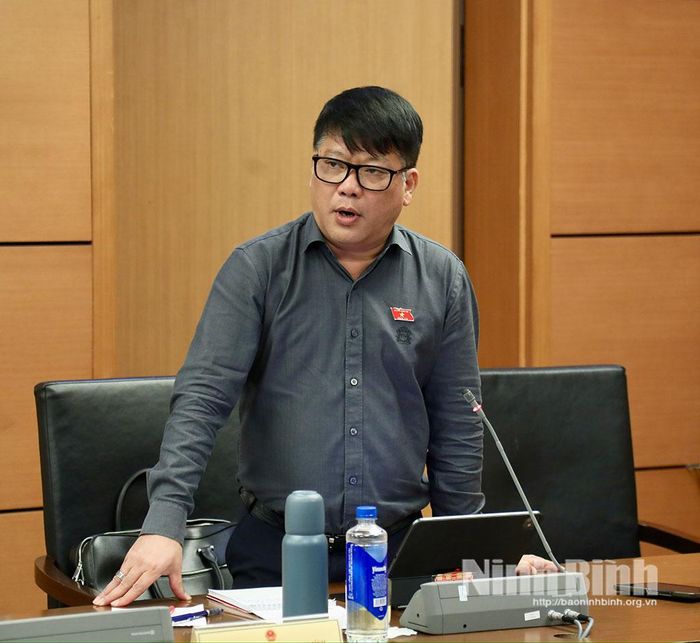 Đại biểu Phạm Trọng Cường, Ủy viên, ĐBQH hoạt động chuyên trách tại Ủy ban Văn hóa và Xã hội của Quốc hội phát biểu thảo luận.