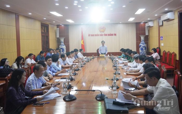 Đồng chí Hoàng Xuân Tân, Phó Chủ tịch UBND tỉnh phát biểu kết luận tại buổi làm việc - Ảnh: Nh.V