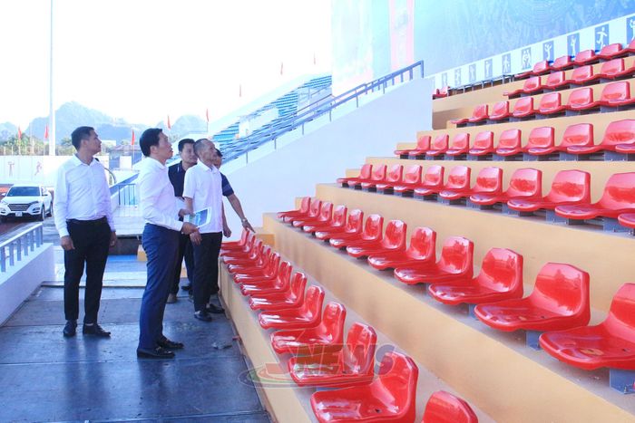 Cơ sở vật chất tại Sân vận động Bản Thẳm  cơ bản hoàn thiện, sẵn sàng phục vụ Đại hội.