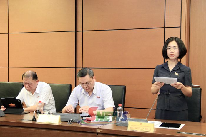 Đại biểu Hoàng Ngân Hoàn phát biểu