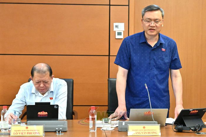 Đại biểu Quàng Văn Hương phát biểu