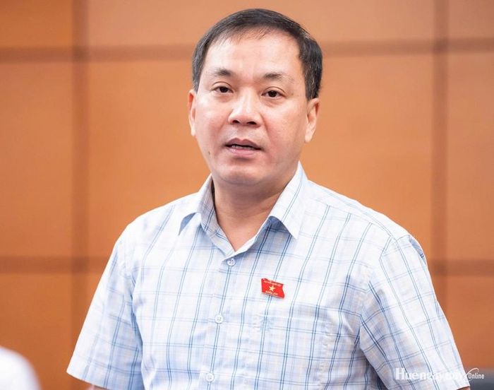 Đại biểu Nguyễn Tiến Hùng, Viện trưởng Viện Kiểm sát nhân dân TP. Huế cho rằng, cần tính đến điều kiện thực tế khi bổ sung các hành vi bị nghiêm cấm khi góp ý dự án Luật sửa đổi, bổ sung một số điều của Luật Bảo vệ môi trường. Ảnh: Đoàn ĐBQH thành phố cung cấp 