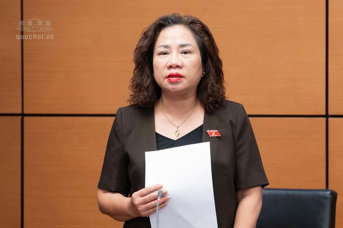 Đại biểu Trần Thị Hiền (Đoàn Ninh Bình). Ảnh: Media Quốc hội.