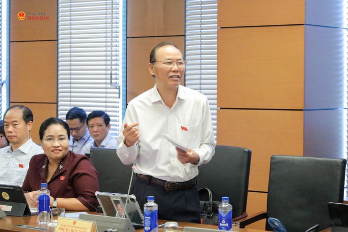 ĐBQH Phùng Đức Tiến (Khánh Hòa) phát biểu. Ảnh: Hồ Long